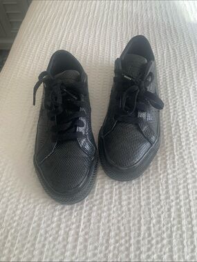 Converse X Jamie Platt Black Leather, snakeskin print, Low-Top Lace-Up Sneakers